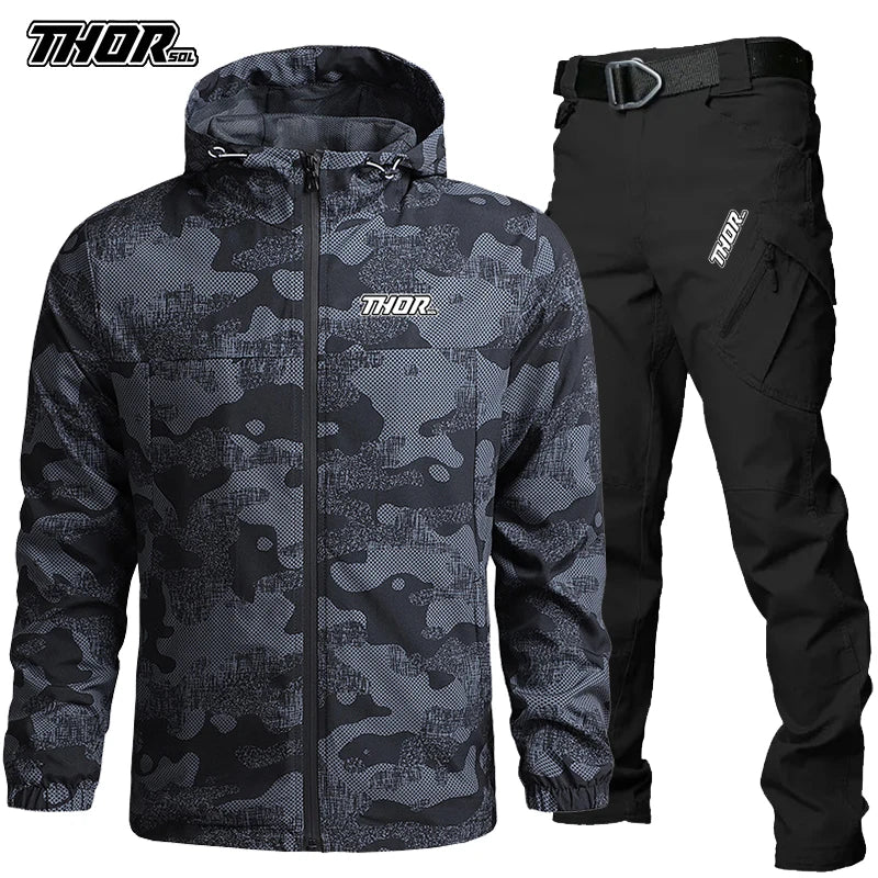 THORSOL Men's MTB Cycling Jacket & Trousers Set for Mountain Biking