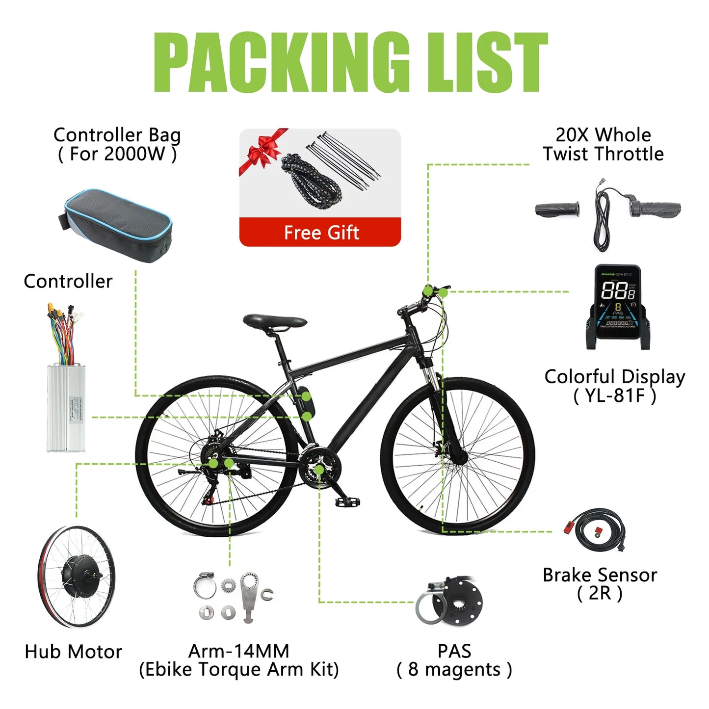 E-Bike Umbausatz 52V-72V / 2000W-3000W