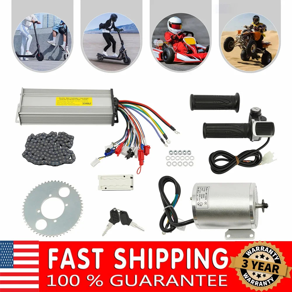 48VDC Elektrofahrrad-Umrüstsatz, kompatibel mit Razor MX650, bürstenloser Motor-Kit mit Controller - professionelles Upgrade-Kit