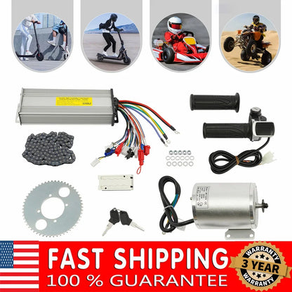 48VDC Elektrofahrrad-Umrüstsatz, kompatibel mit Razor MX650, bürstenloser Motor-Kit mit Controller - professionelles Upgrade-Kit