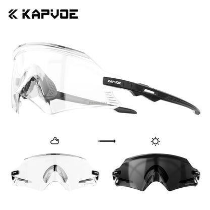 KAPVOE K2 Photochromic Cycling Sunglasses UV400 Sports Glasses