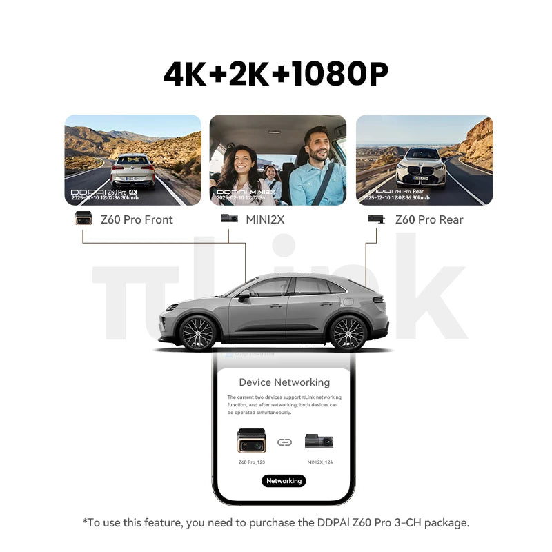 Caméra embarquée DDPAI Z60 Pro 4K avec HDR, GPS et Wi-Fi 5 GHz