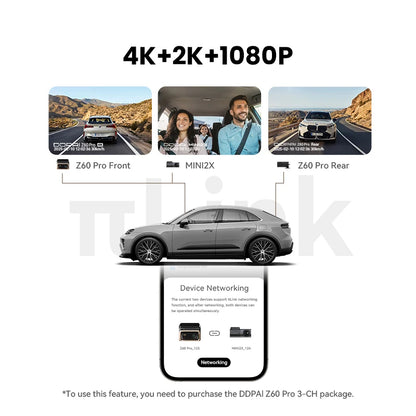 Caméra embarquée DDPAI Z60 Pro 4K avec HDR, GPS et Wi-Fi 5 GHz