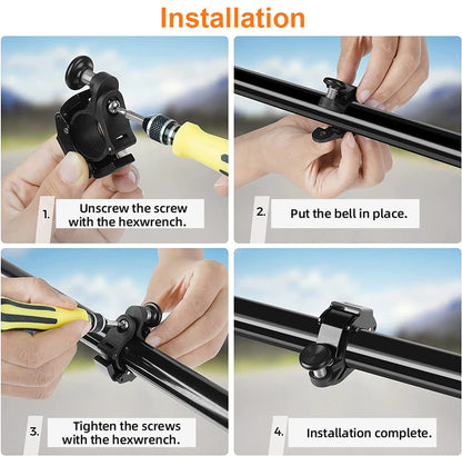 Stainless Steel Hidden Bicycle Bell 90-100dB for MTB & Road Bikes