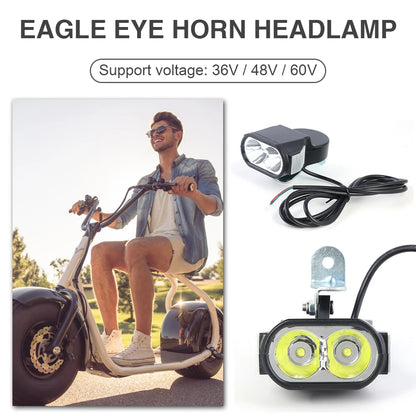 36V/48V/60V Electric Bike LED Headlight for Electric Bikes & Scooters