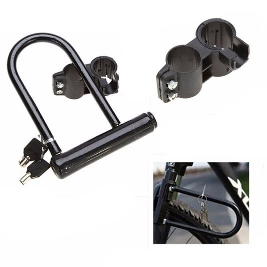 Heavy Duty U-Shaped Bike Lock with 2 Keys & Mounting Bracket