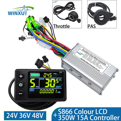 S866 Color LCD Display & Brushless Motor Controller Kit for E-Bike