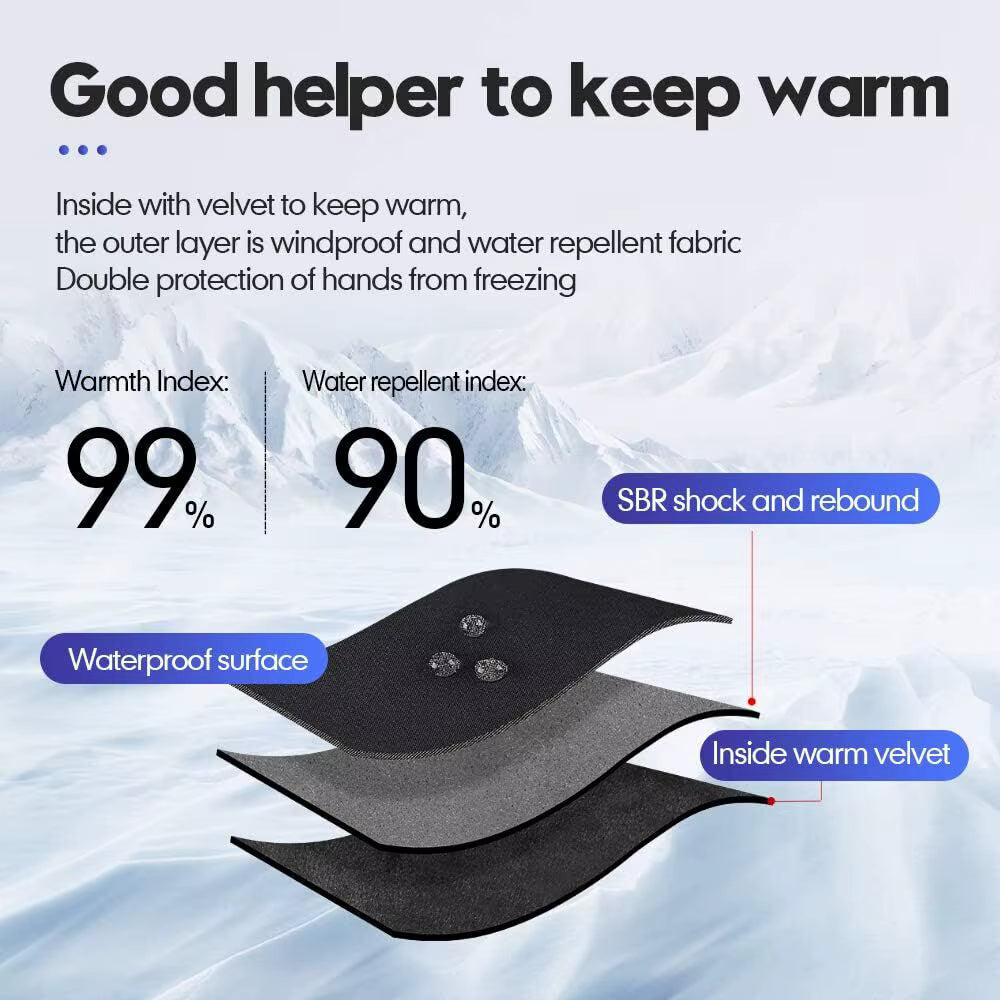 Winter-Touchscreen- und rutschfeste Fahrradhandschuhe