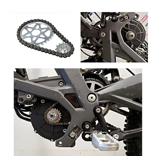 Primary Drive Sprocket and Chain Gear Set for Surron Light Bee X and Segway X260/X160