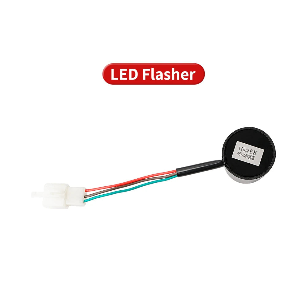 36V/48V E-Bike LED Turn Signal Light Kit with Flasher & Handlebar Switch
