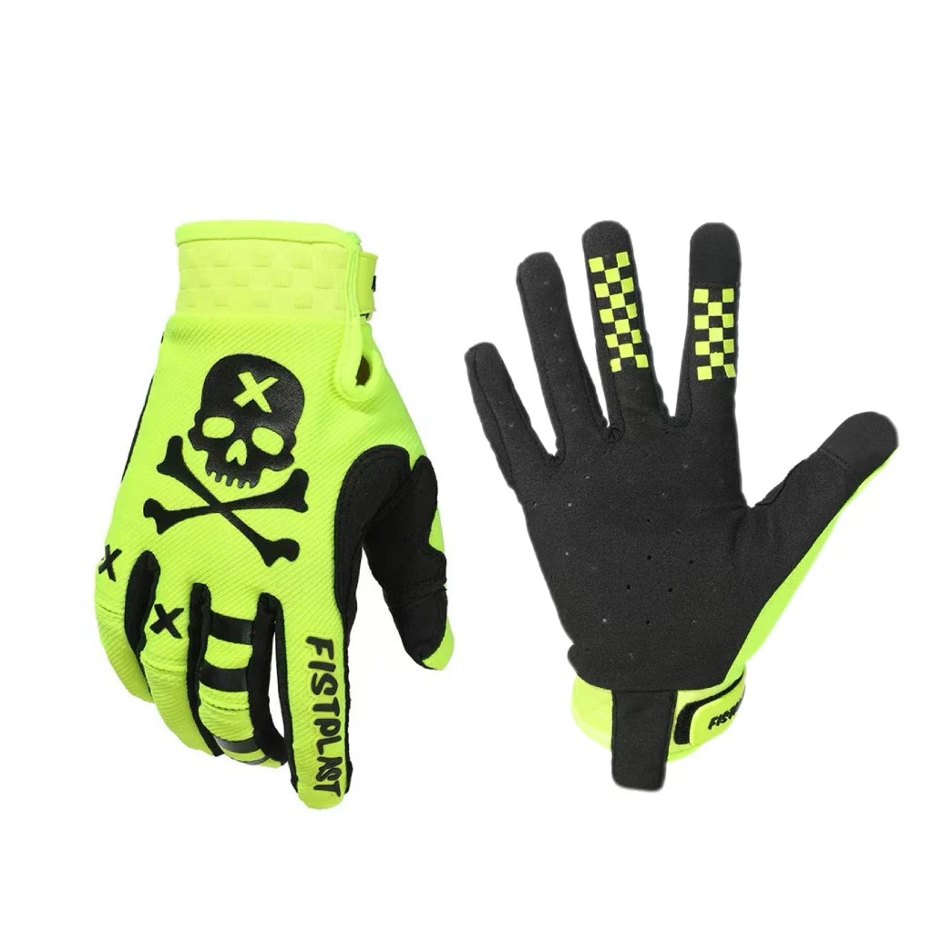 Skull & Bones Full Finger Touchscreen Riding Gloves