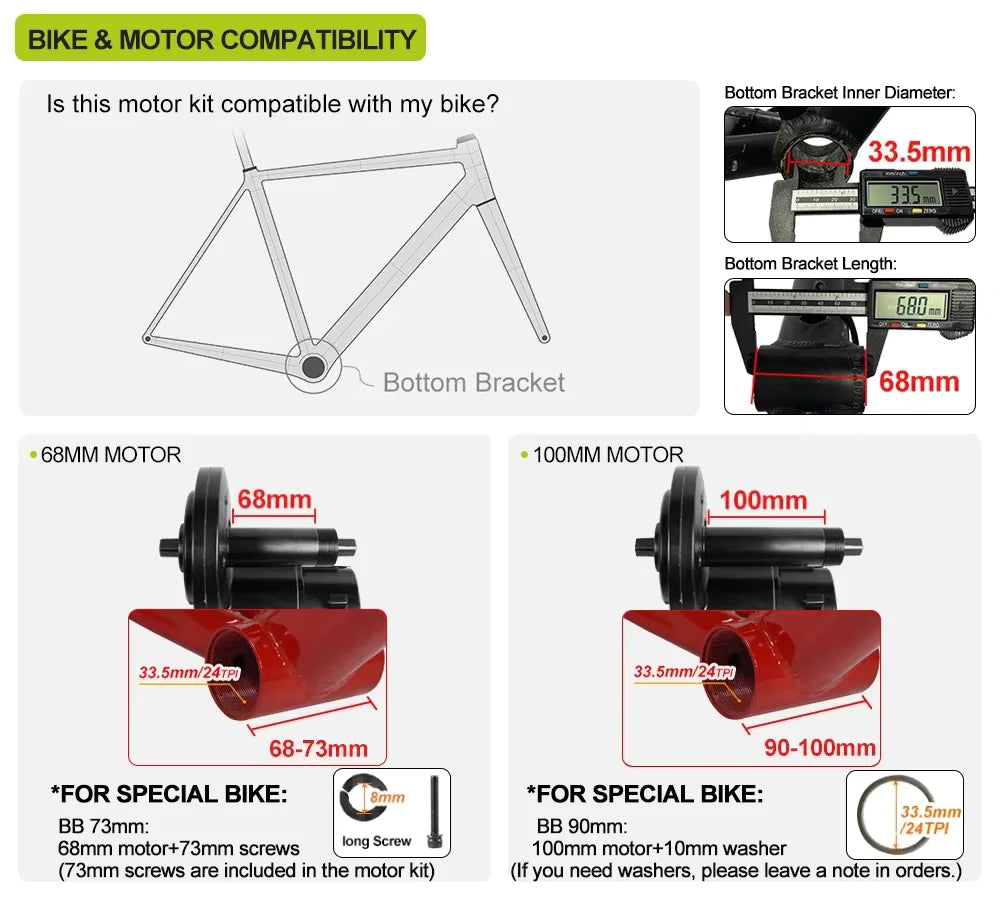BAFANG BBS02B 48V 750W CAN BUS Mid-Drive E-Bike Conversion Kit