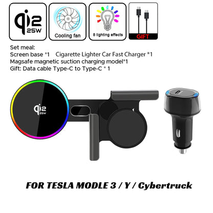 Magnetic Wireless Charging Phone Mount for Tesla / BYD