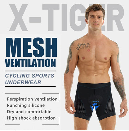 X-TIGER Men's 5D Padded Cycling Shorts