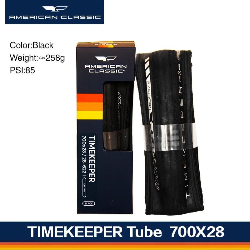 American Classic Timekeeper Road Bike Tyre 700C Folding Clincher & Tubeless Ready