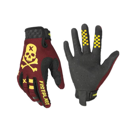 Skull & Bones Full Finger Touchscreen Riding Gloves