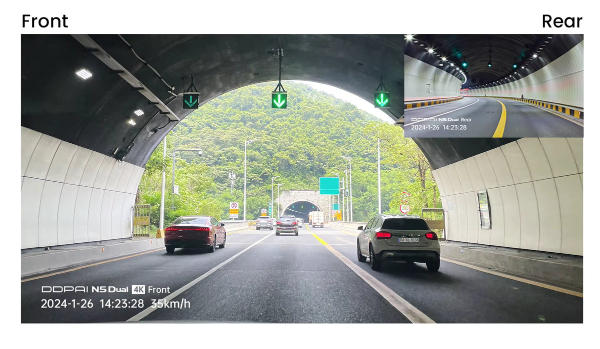 DDPAI N5 Dual 4K Dash Cam with 5GHz WiFi, GPS & AI Radar Parking