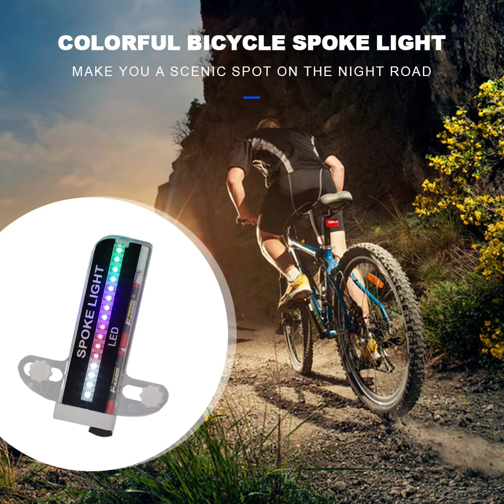 32 LED Bicycle Wheel Spoke Light – Colourful Waterproof Safety Flash Light