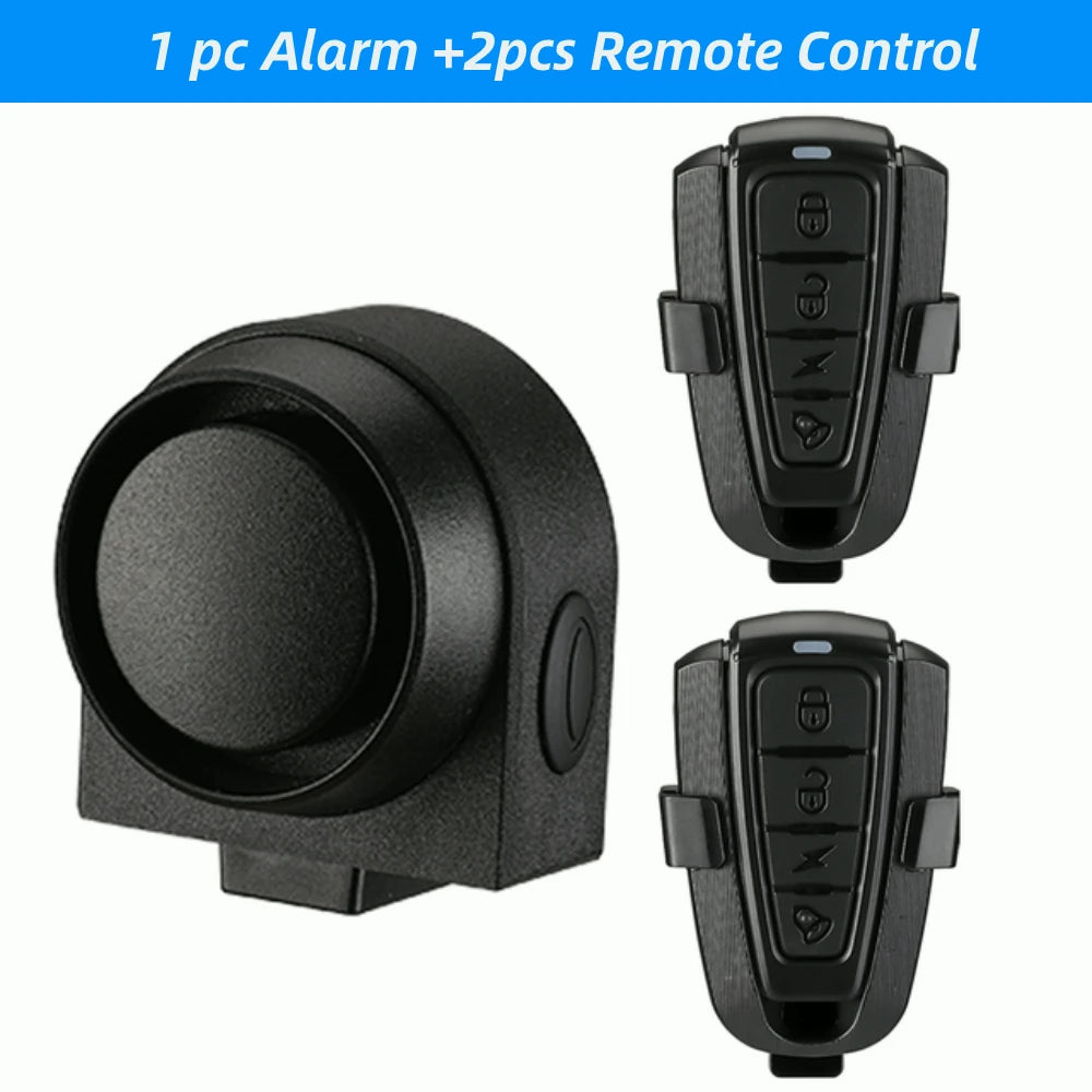Wireless Bike Alarm – 115dB Waterproof Security Alarm with Remote Control