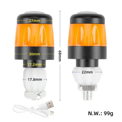 Waterproof Rechargeable LED Handlebar End Lights for Scooters & Mountain Bikes