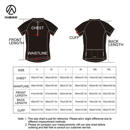 INBIKE Men's Summer Cycling Jersey Quick Dry with 3 Rear Pockets & Reflective Details