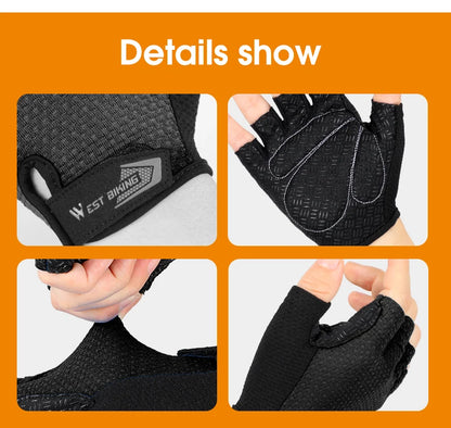WEST BIKING Kurze Fahrradhandschuhe