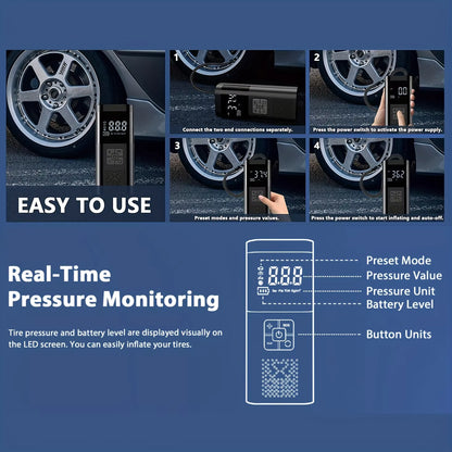 150 PSI Cordless Tyre Inflator with Digital Gauge