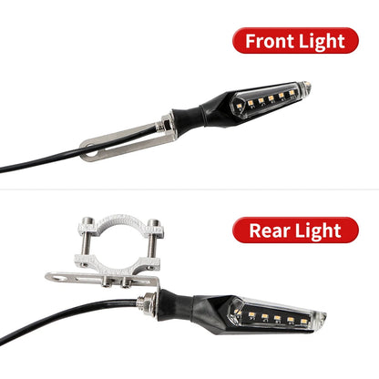 36V/48V E-Bike LED Turn Signal Light Kit with Flasher & Handlebar Switch