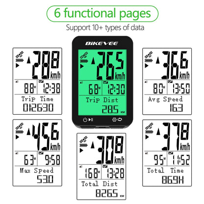 BIKEVEE BKV-360 GPS Cycling Computer Wireless Bike Speedometer