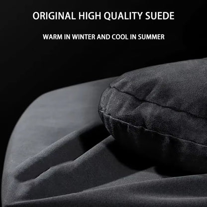 Suede Car Headrest & Lumbar Support Pillow for Tesla