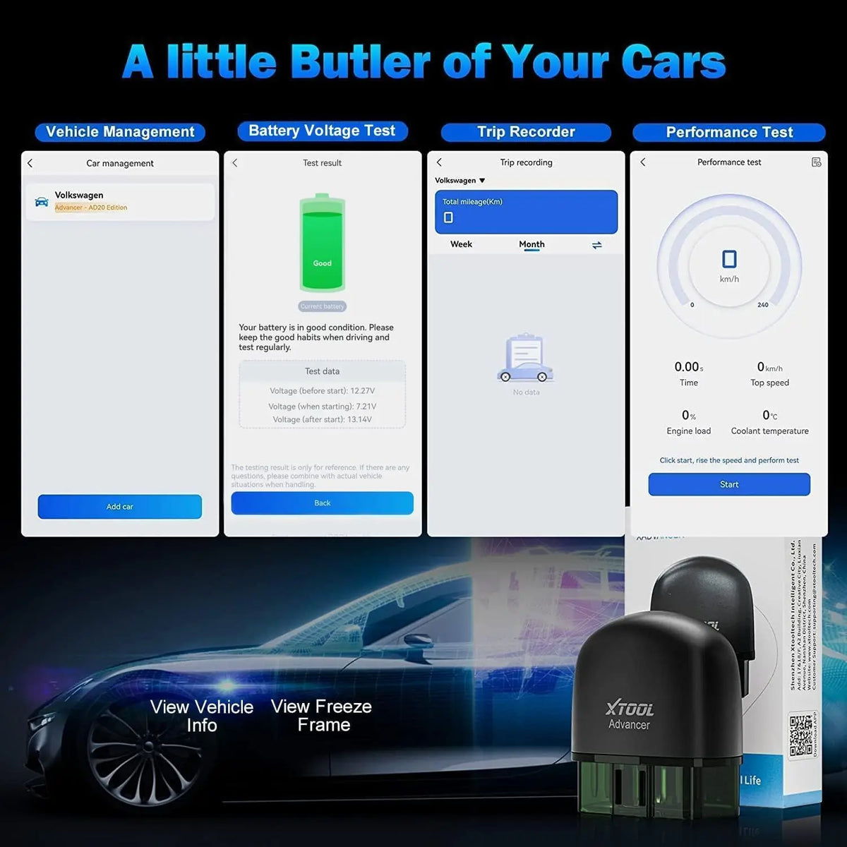 Scanner OBD2 Bluetooth XTOOL AD20 Pro