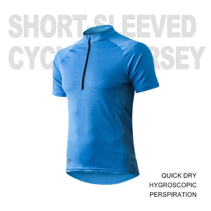 INBIKE Men's Summer Cycling Jersey Quick Dry with 3 Rear Pockets & Reflective Details