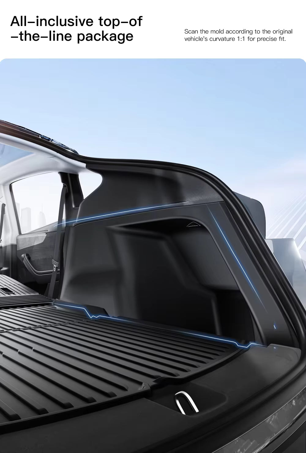 Tesla Model Y Juniper Kofferraum-Seitenverkleidung Anti-Kick-Schutz-Set