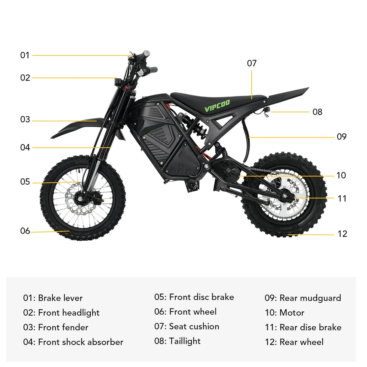 VIPCOO H3 Elektrisches Dirtbike