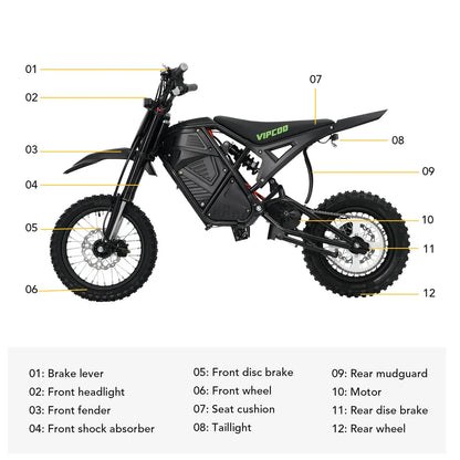 VIPCOO H3 Elektrisches Dirtbike