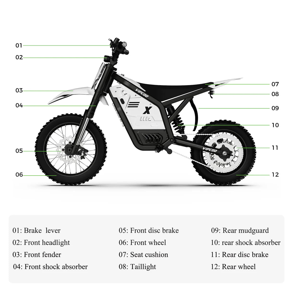 VIPCOO H2 Elektro-Dirtbike