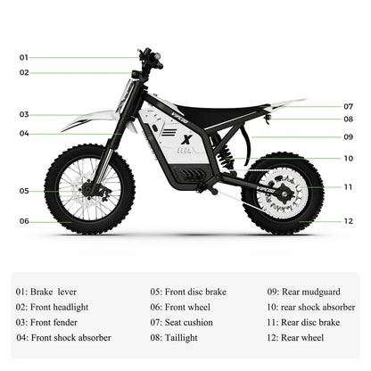 VIPCOO H2 Elektro-Dirtbike