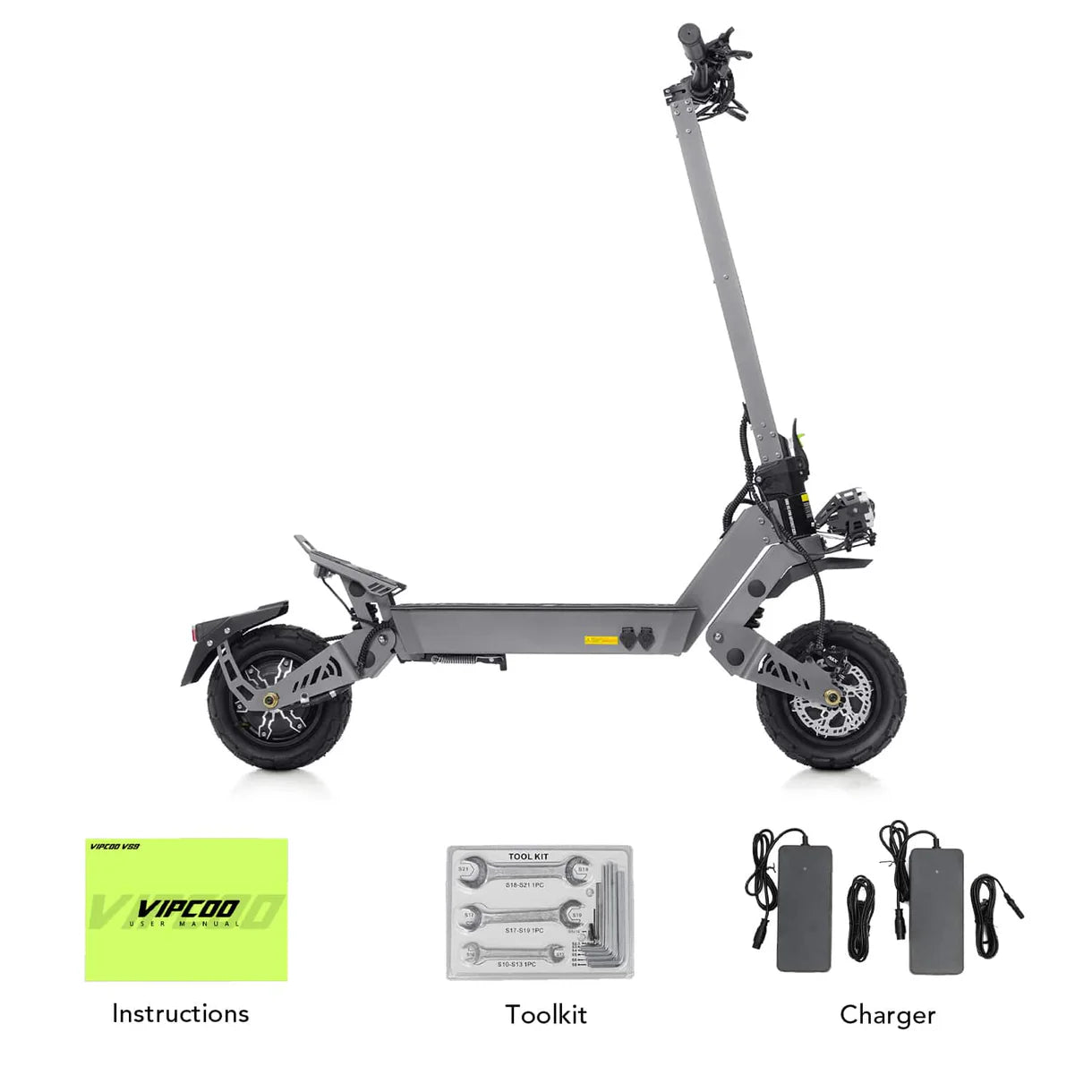 VIPCOO VS9 Dual Motor Klappbarer Elektroroller