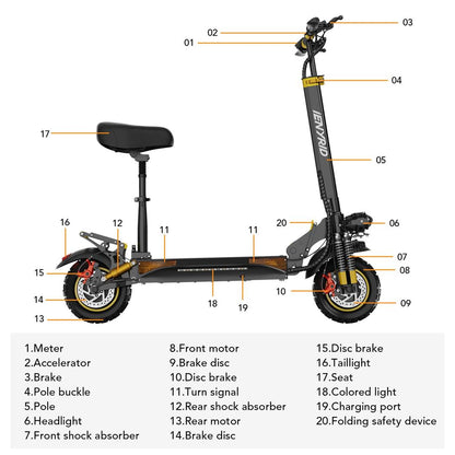 iENYRID ES6 Offroad Faltbarer Elektroroller