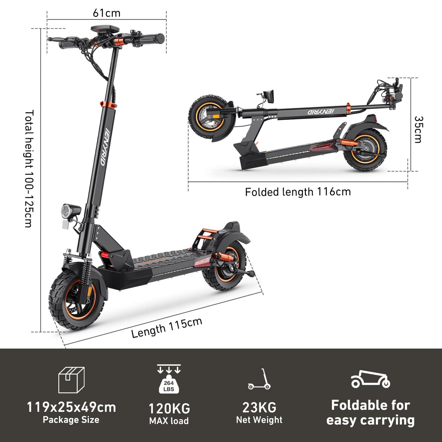 iENYRID M4 Pro S Klappbarer Elektroroller