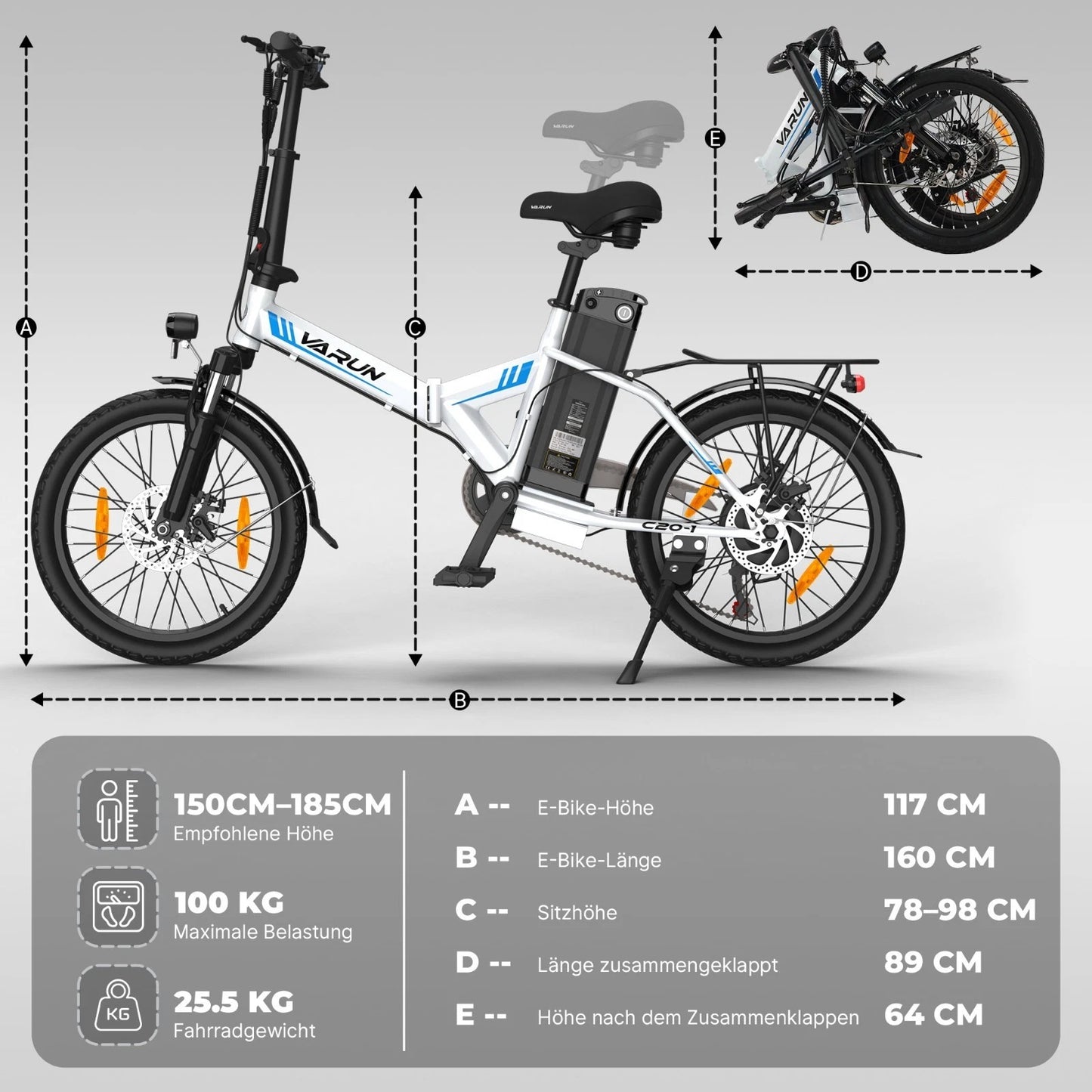 VARUN C20-1 Folding Electric Bike