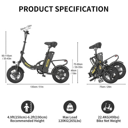 HIDOES C5 Klapp-E-Bike