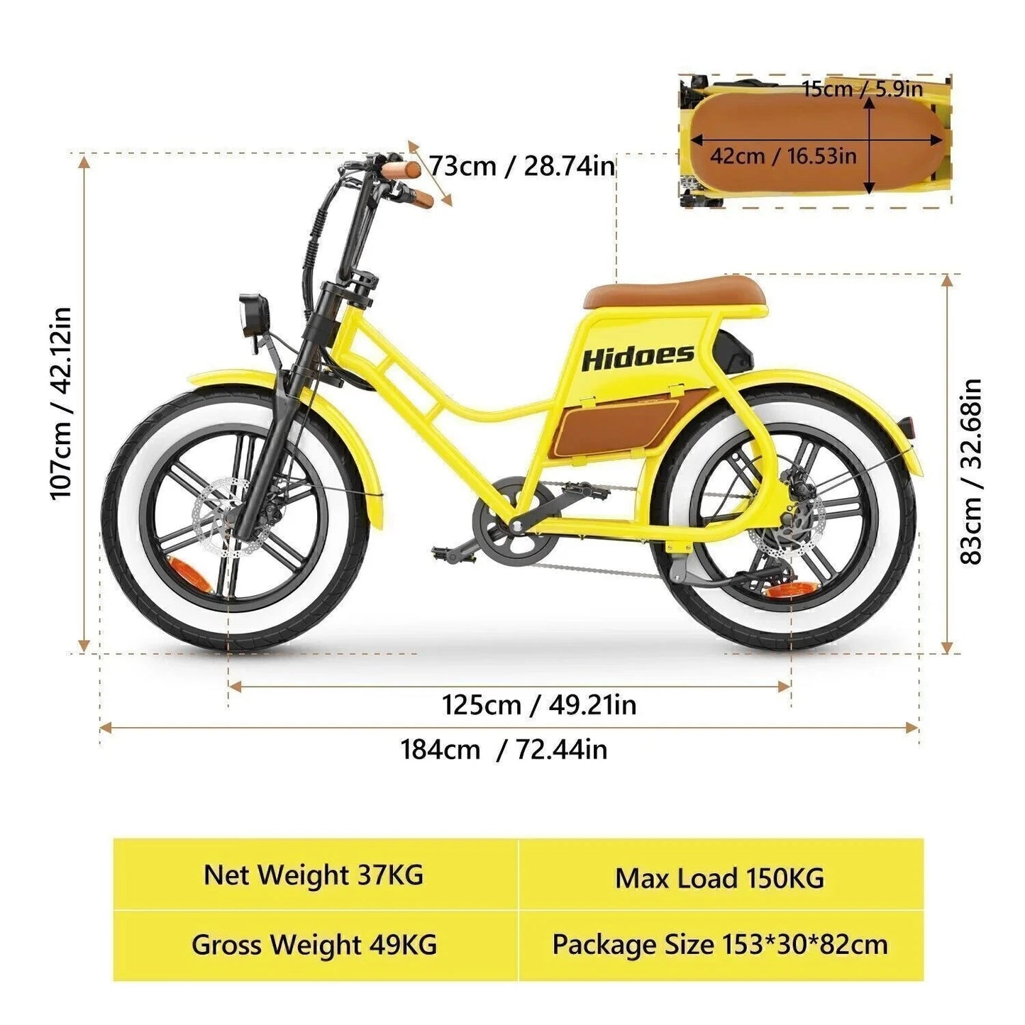 HIDOES C8 Fat Tire E-Bike