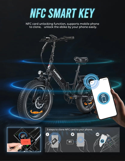SAMEBIKE LOTDM200-II Elektro-Faltrad mit hohem Drehmoment