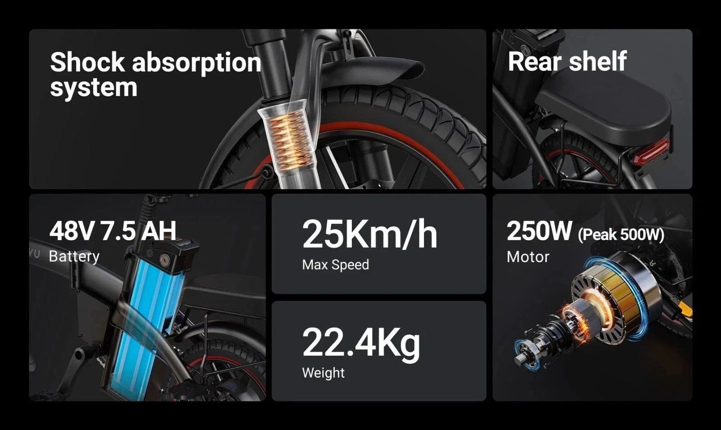 DYU A5 Klapp-E-Bike