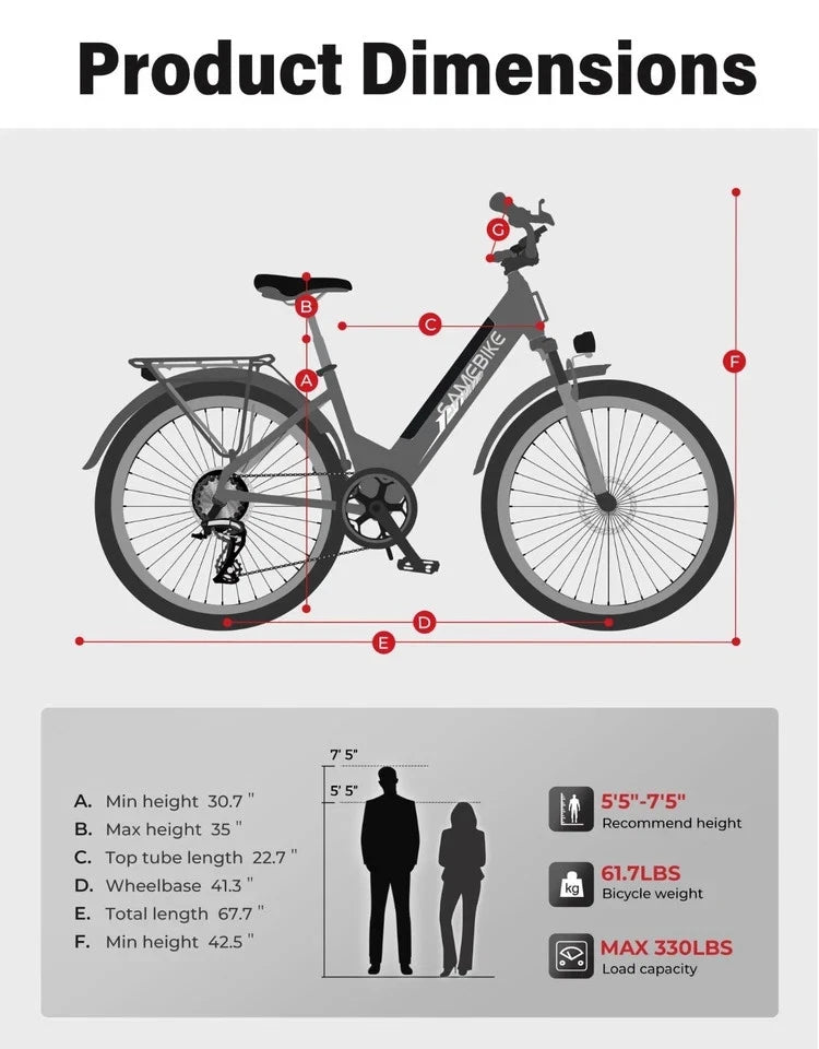SAMEBIKE RS-A01 Pro-T Urban E-Bike