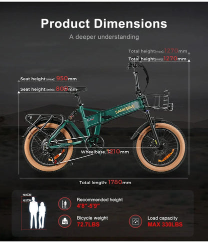 SAMEBIKE XWLX09-II klappbares Elektro-Mountainbike