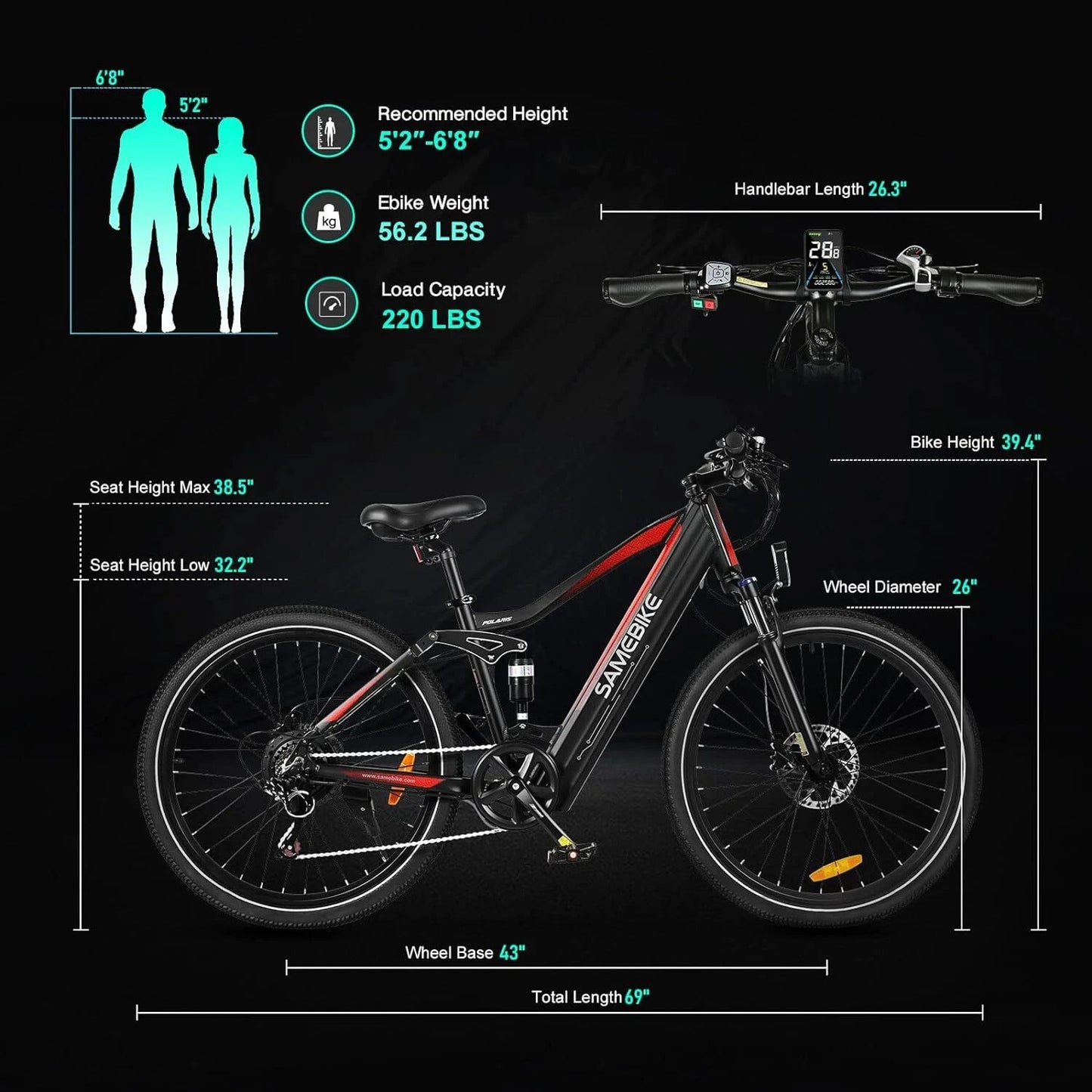 SAMEBIKE XD26-II Electric Bike