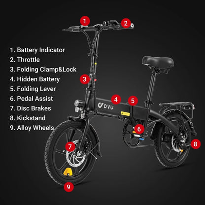 DYU A1F PRO klappbares E-Bike