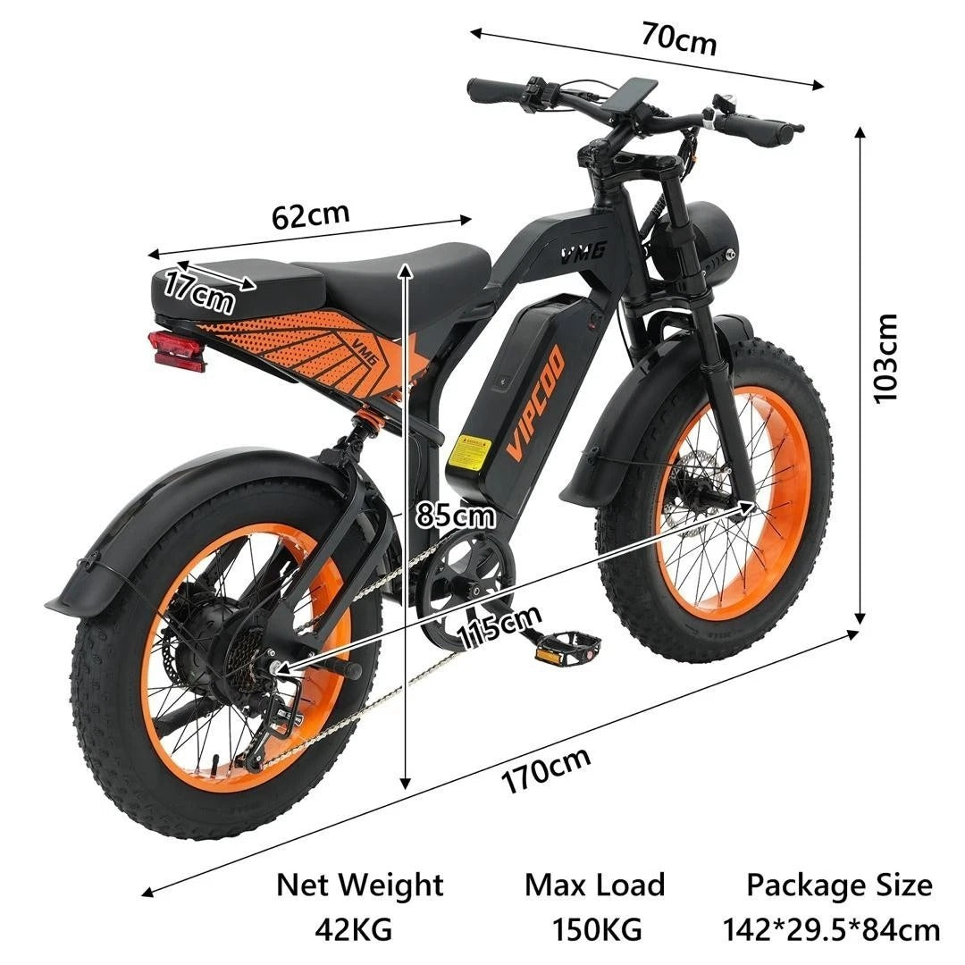 VIPCOO VM6 Fat Tyre Elektrofahrrad